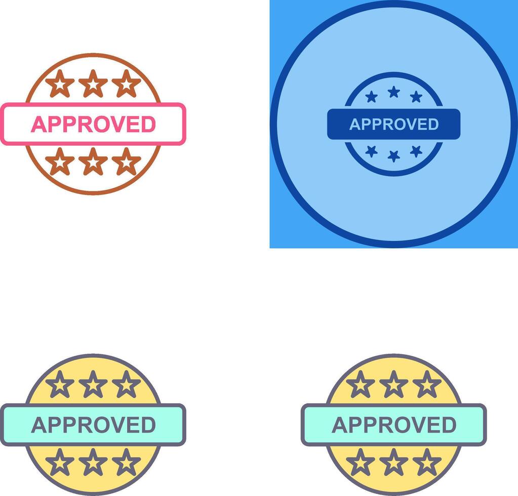 Approved Icon Design vector