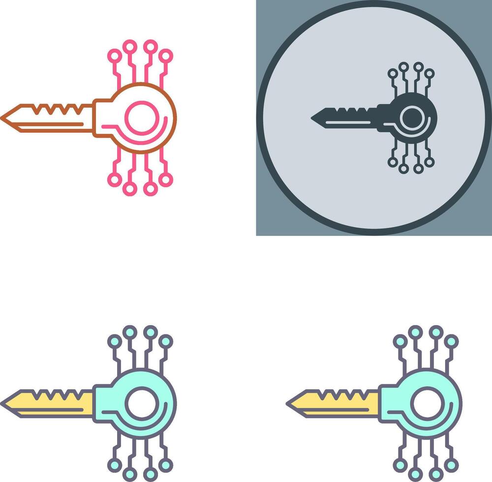 Key Code Icon Design vector