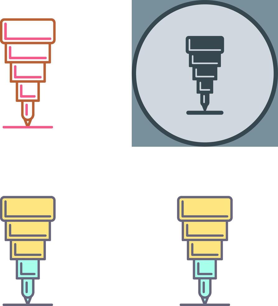 Fine Tip Pen Icon Design vector