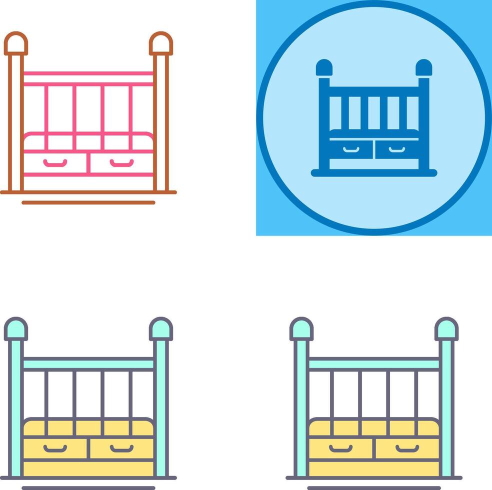 Baby Crib Icon Design vector