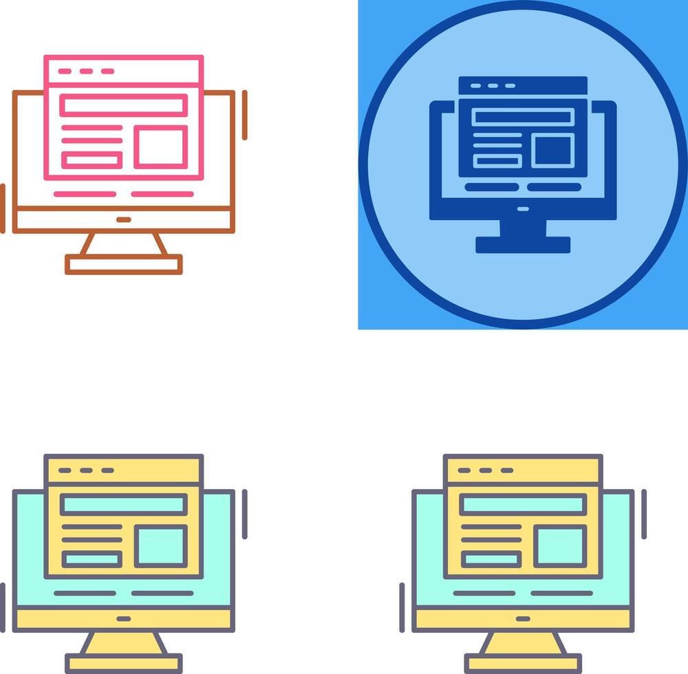 Adaptive Layout Icon Design vector