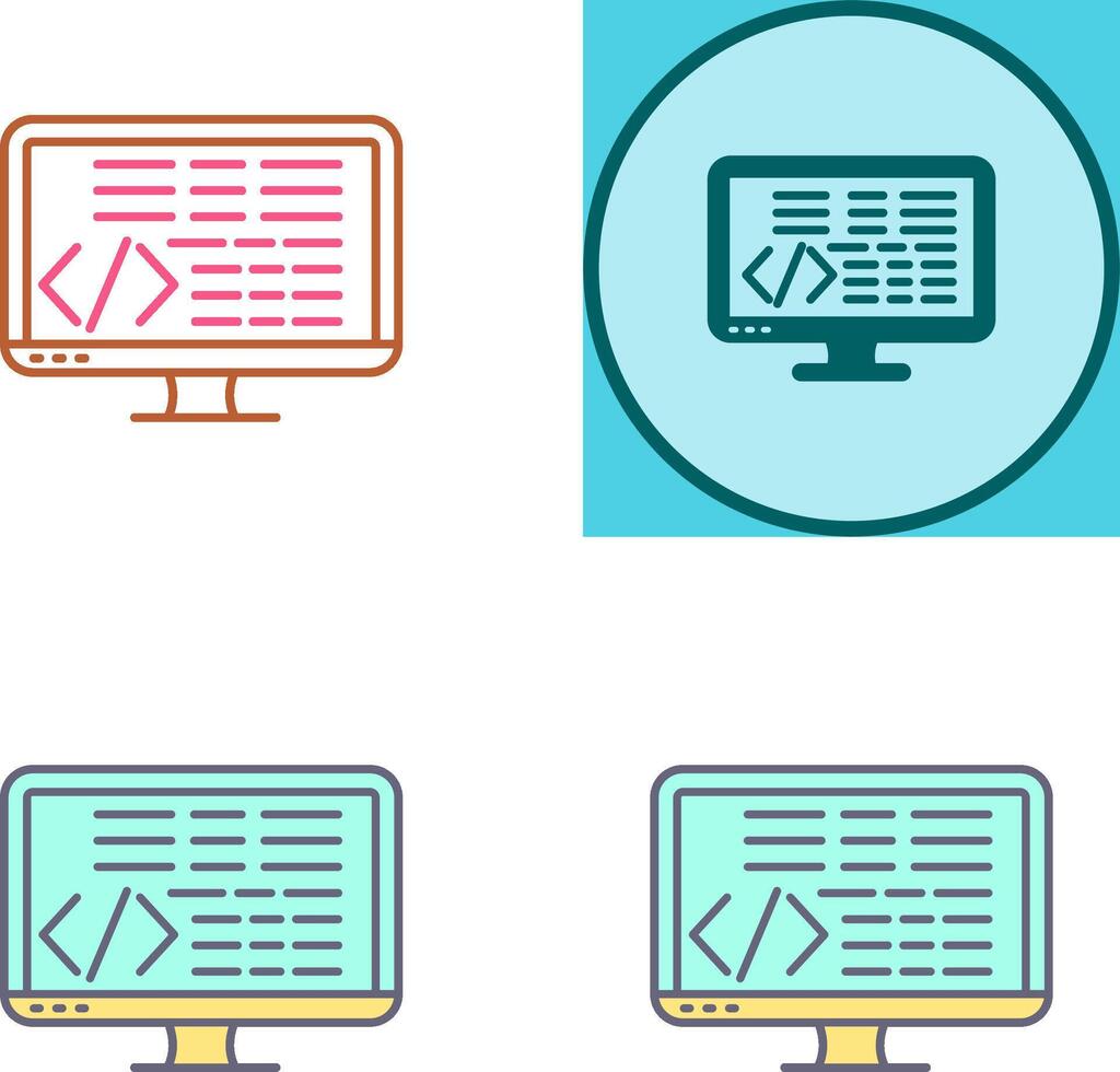 Coding Icon Design vector