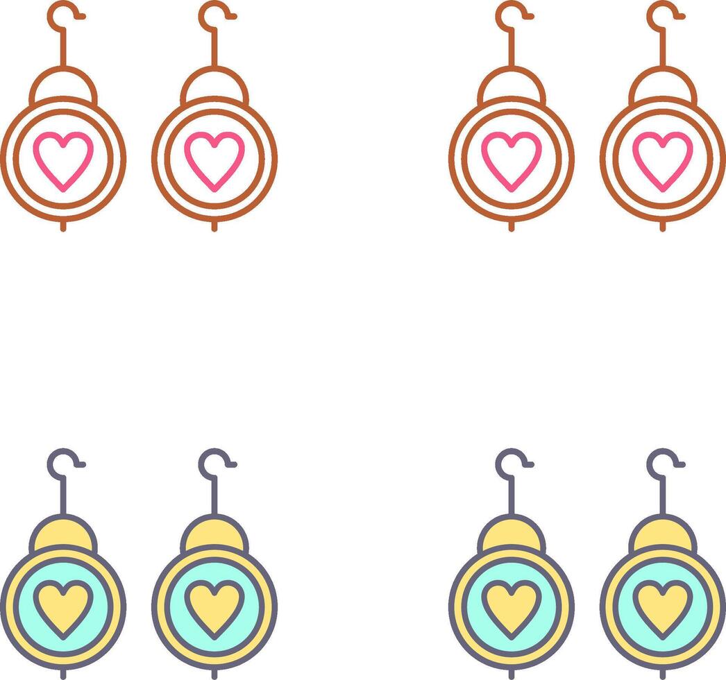 Earrings Icon Design vector