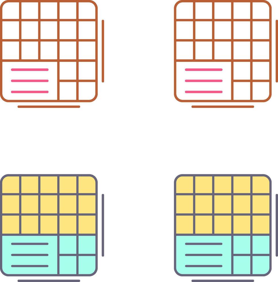 Table Data Icon Design vector