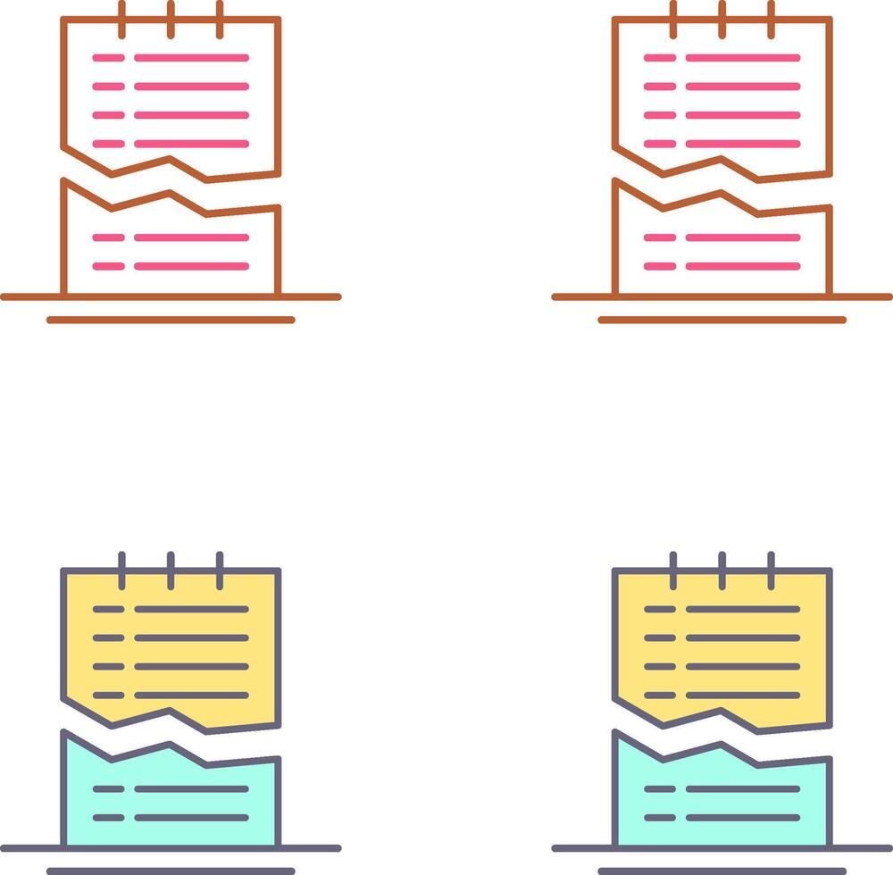Corrupted List Icon Design vector