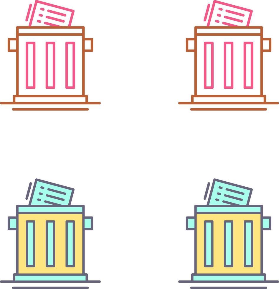 Trash List Icon Design vector