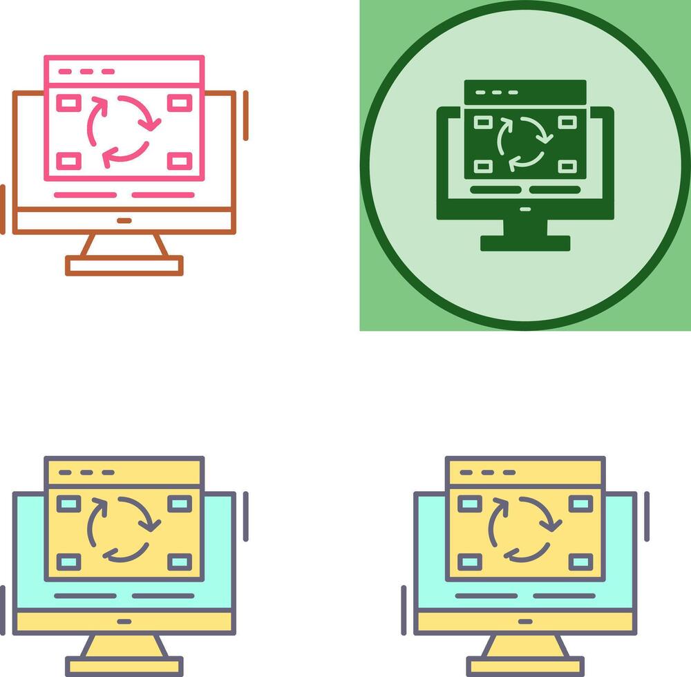 Update Icon Design vector