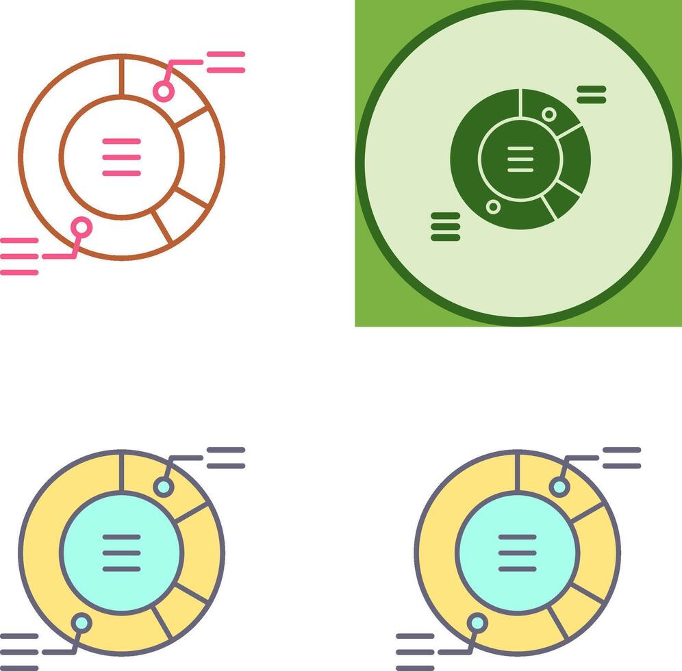 diseño de icono de gráfico circular vector