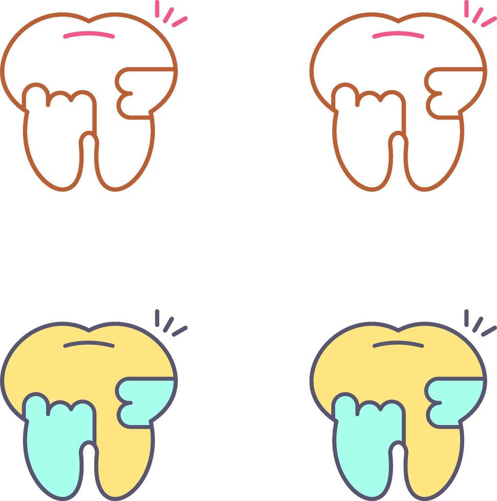 Toothache And Plaque Icon Design vector