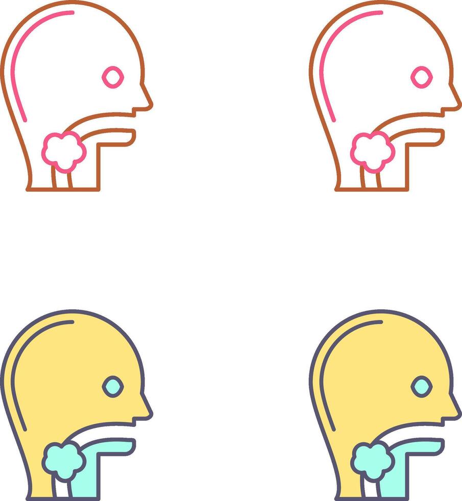 Throat Cancer Icon Design vector