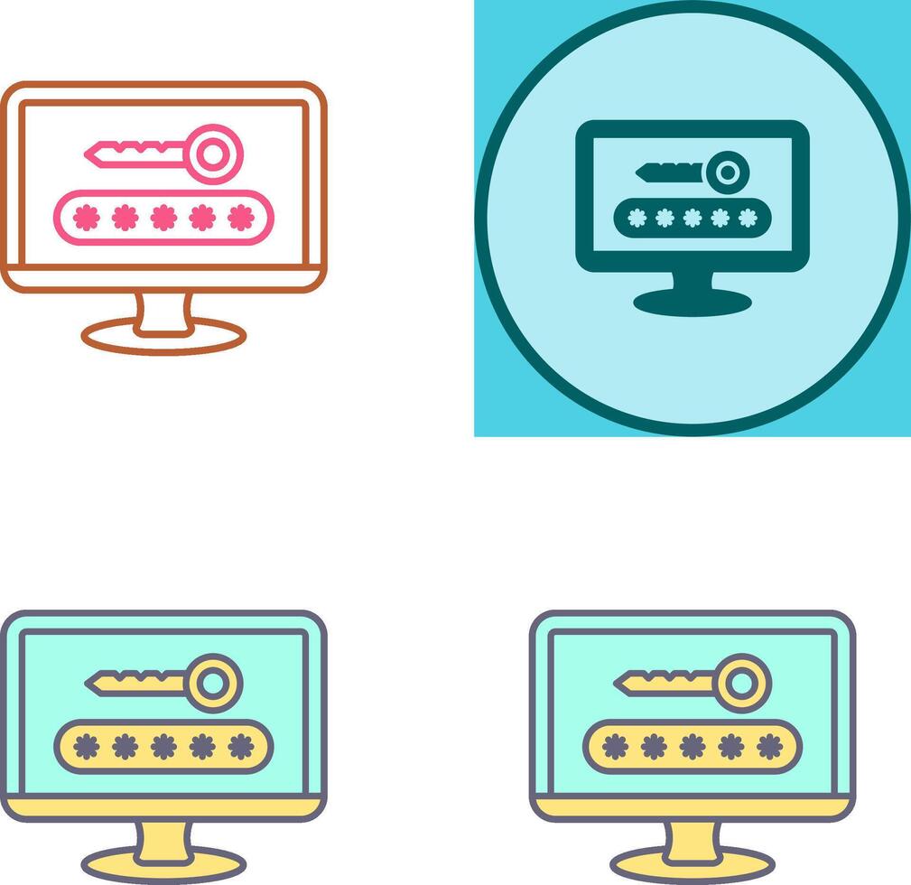 Password Icon Design vector