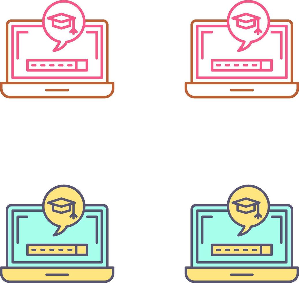 Digital Learning Icon Design vector