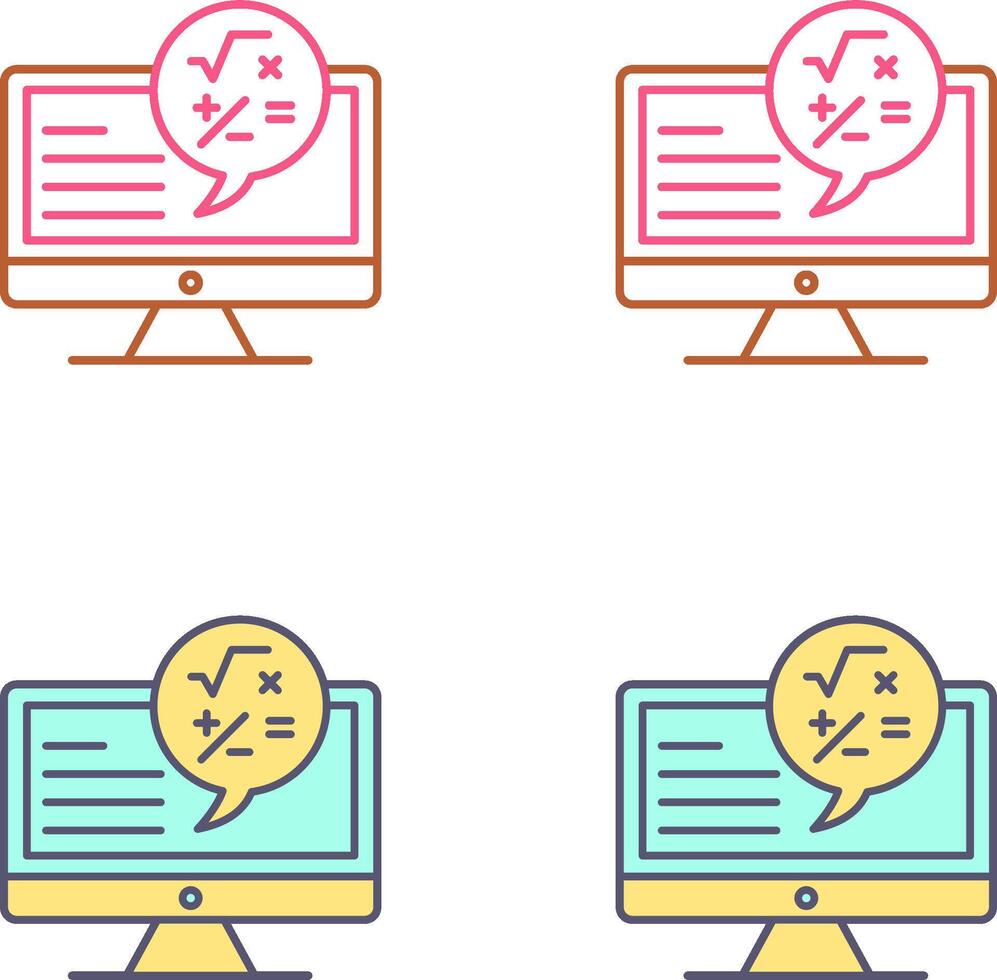 Maths Icon Design vector