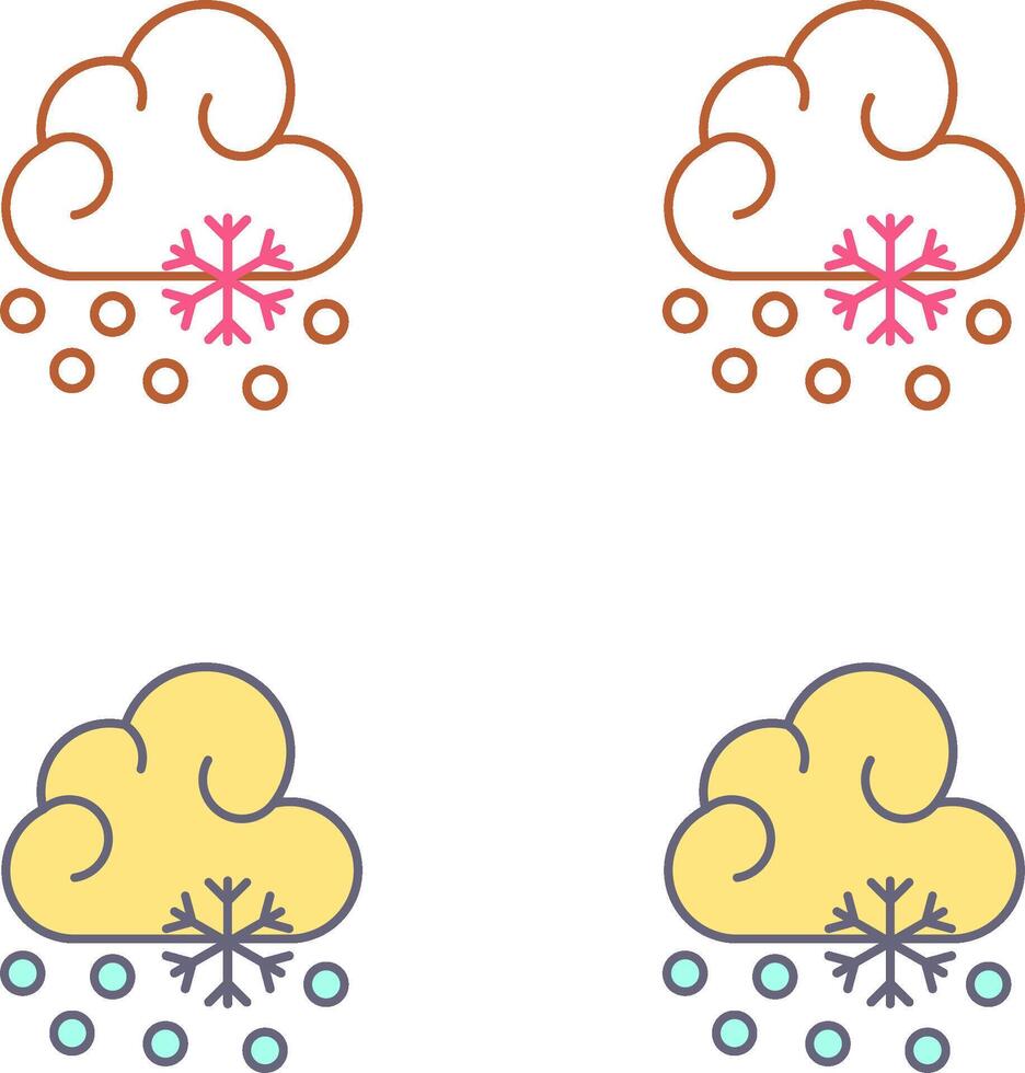 Snow Fall Icon Design vector