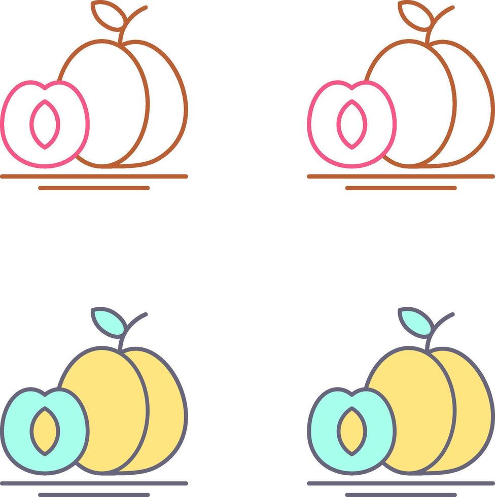 Apricot Icon Design vector