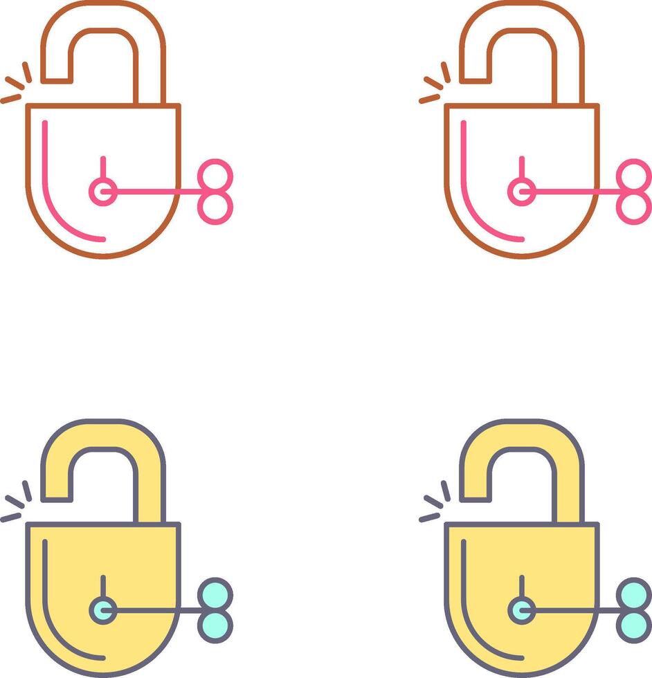 Unlock Icon Design vector
