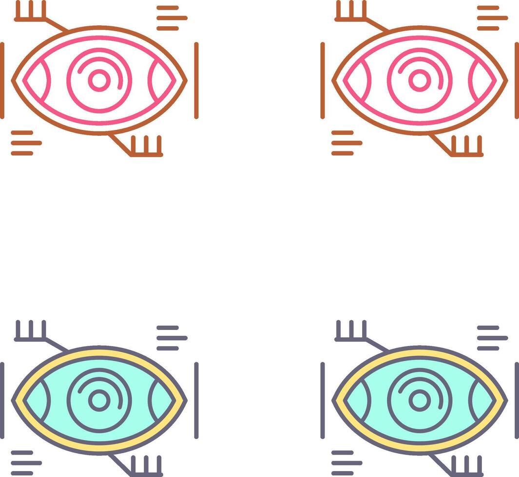 Eye Recongnition Icon Design vector