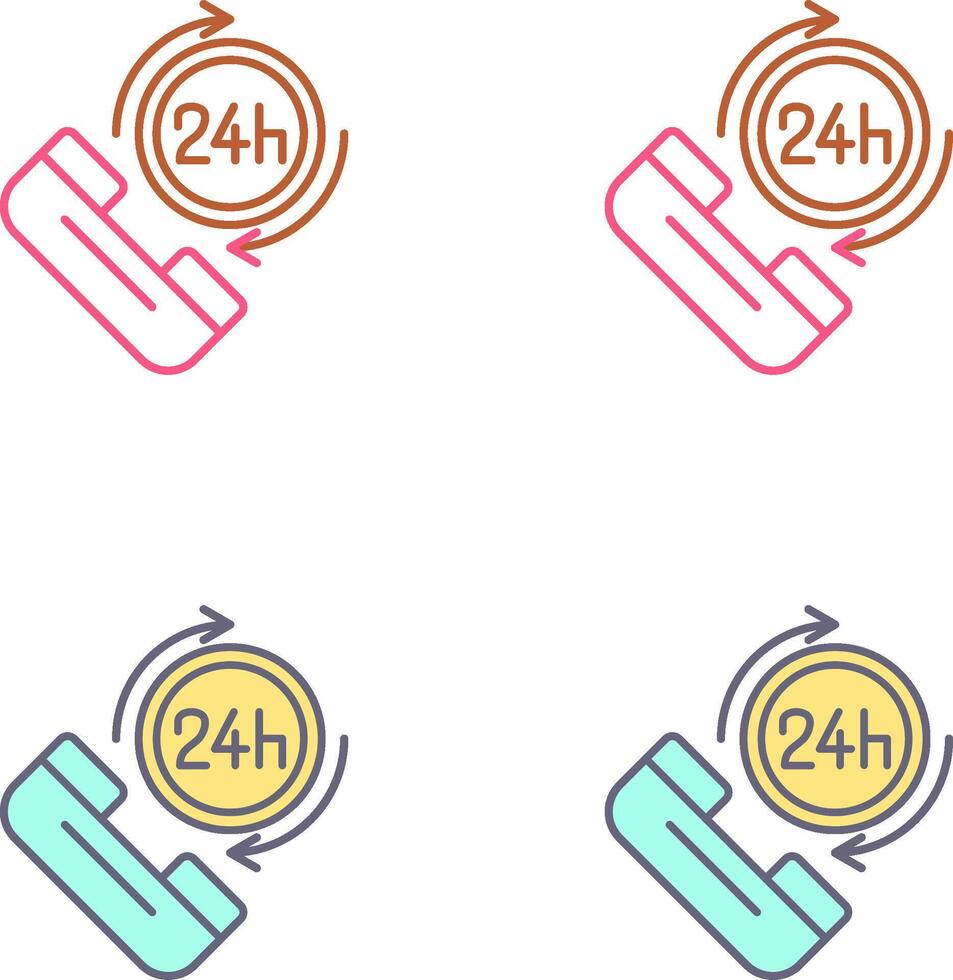 24h Icon Design vector