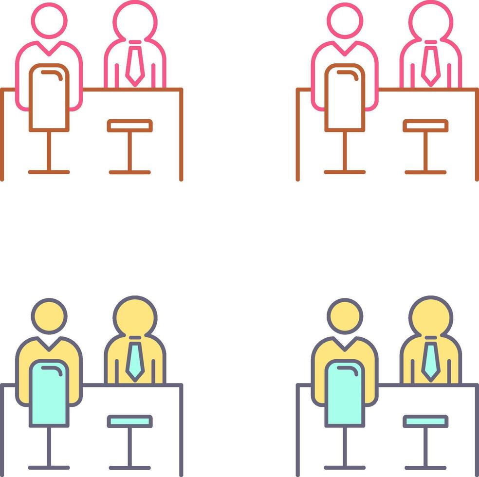 Employee Interview Icon Design vector