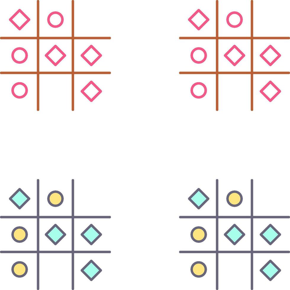 Tic Tac Toe Icon Design vector