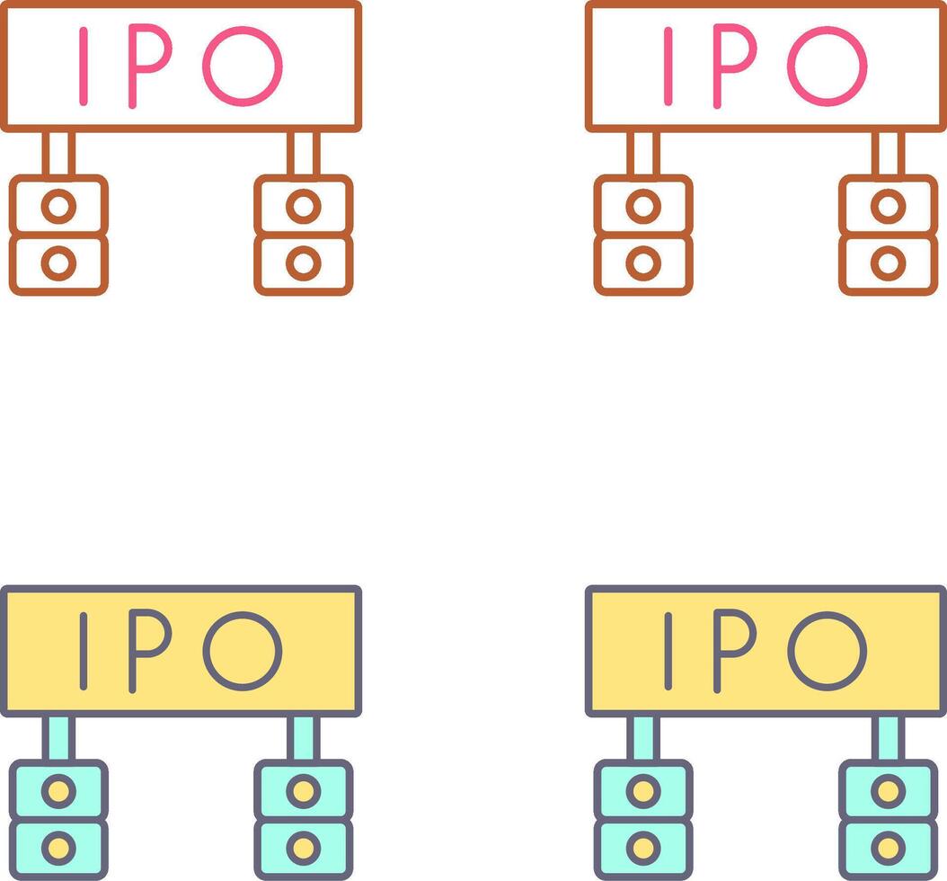 Ipo Icon Design vector