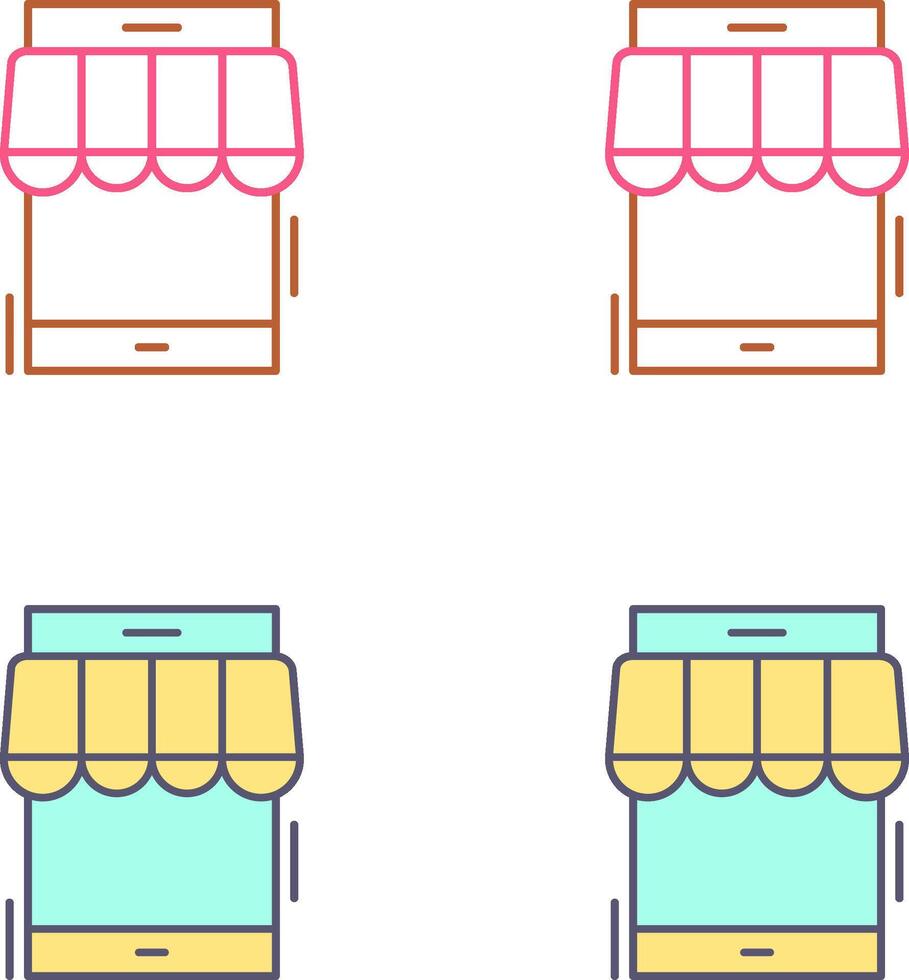 Online Shop Icon Design vector