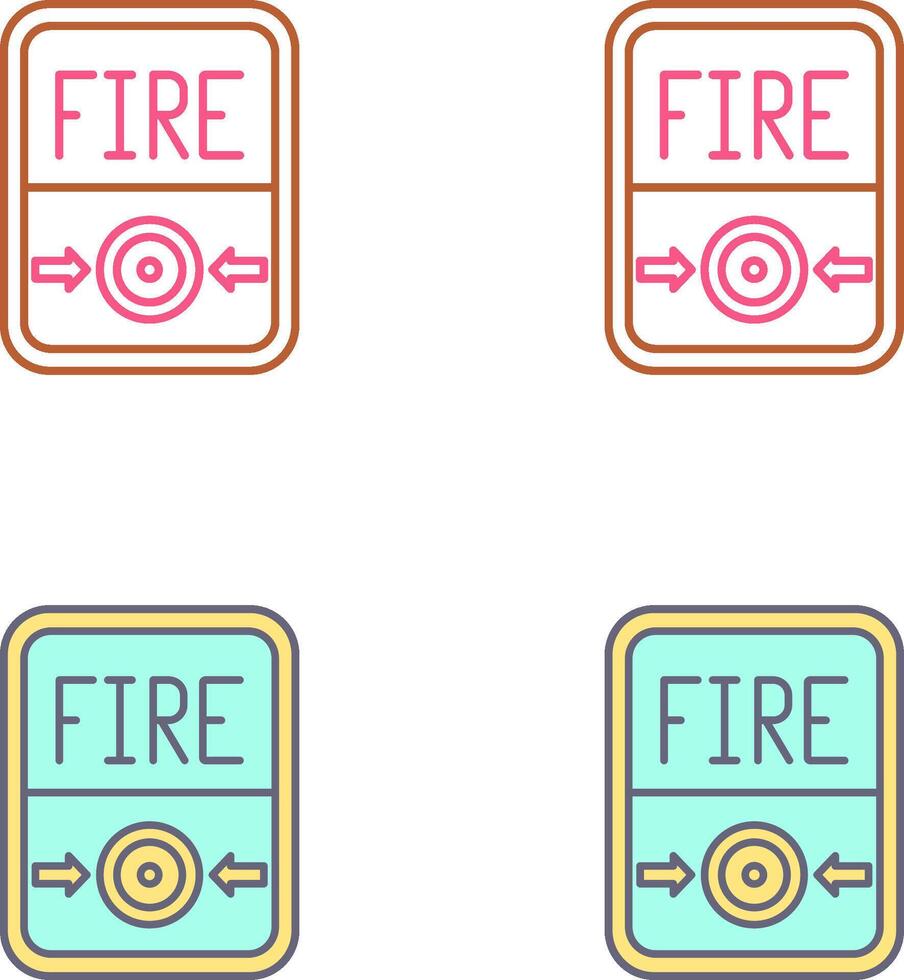 Fire Button Icon Design vector