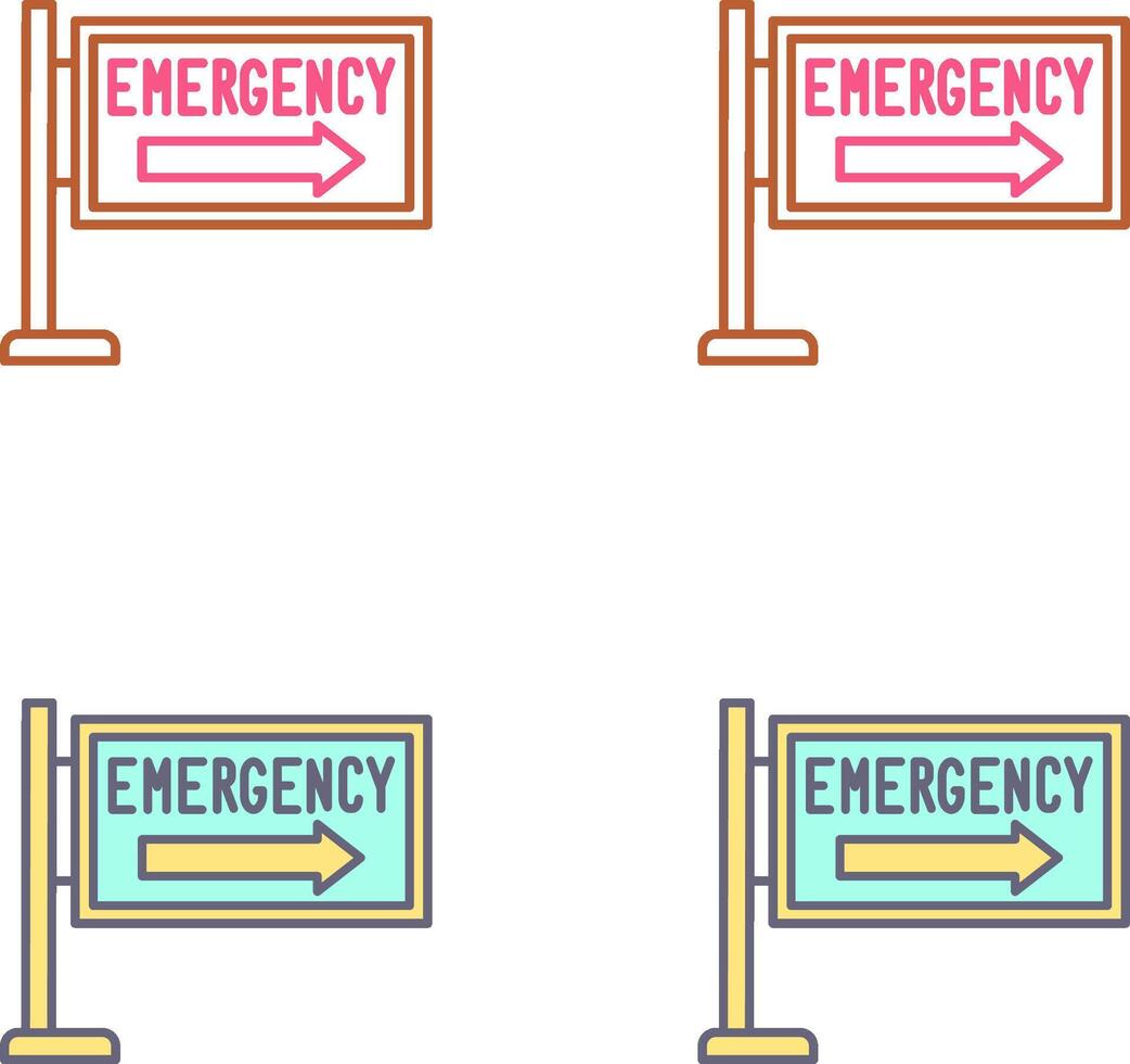 Emergency Sign Icon Design vector