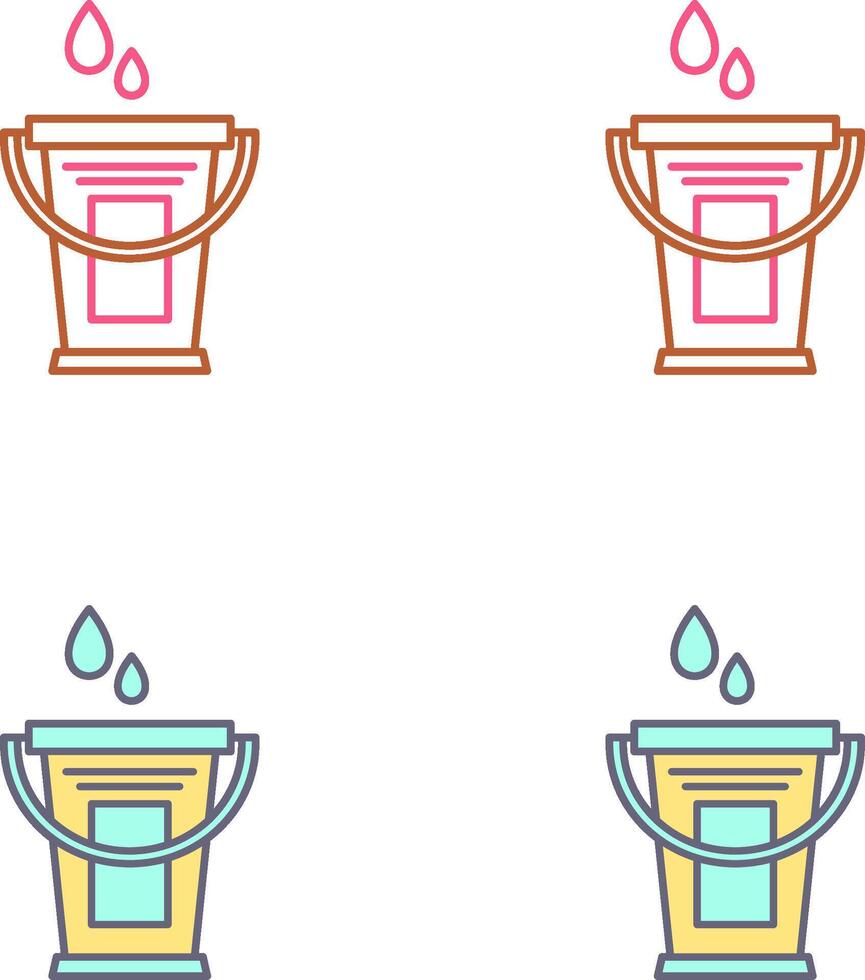 Water Bucket Icon Design vector