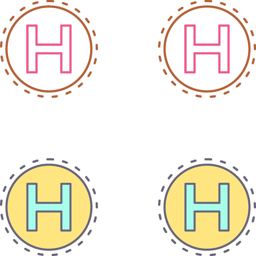 Helipad Icon Design vector