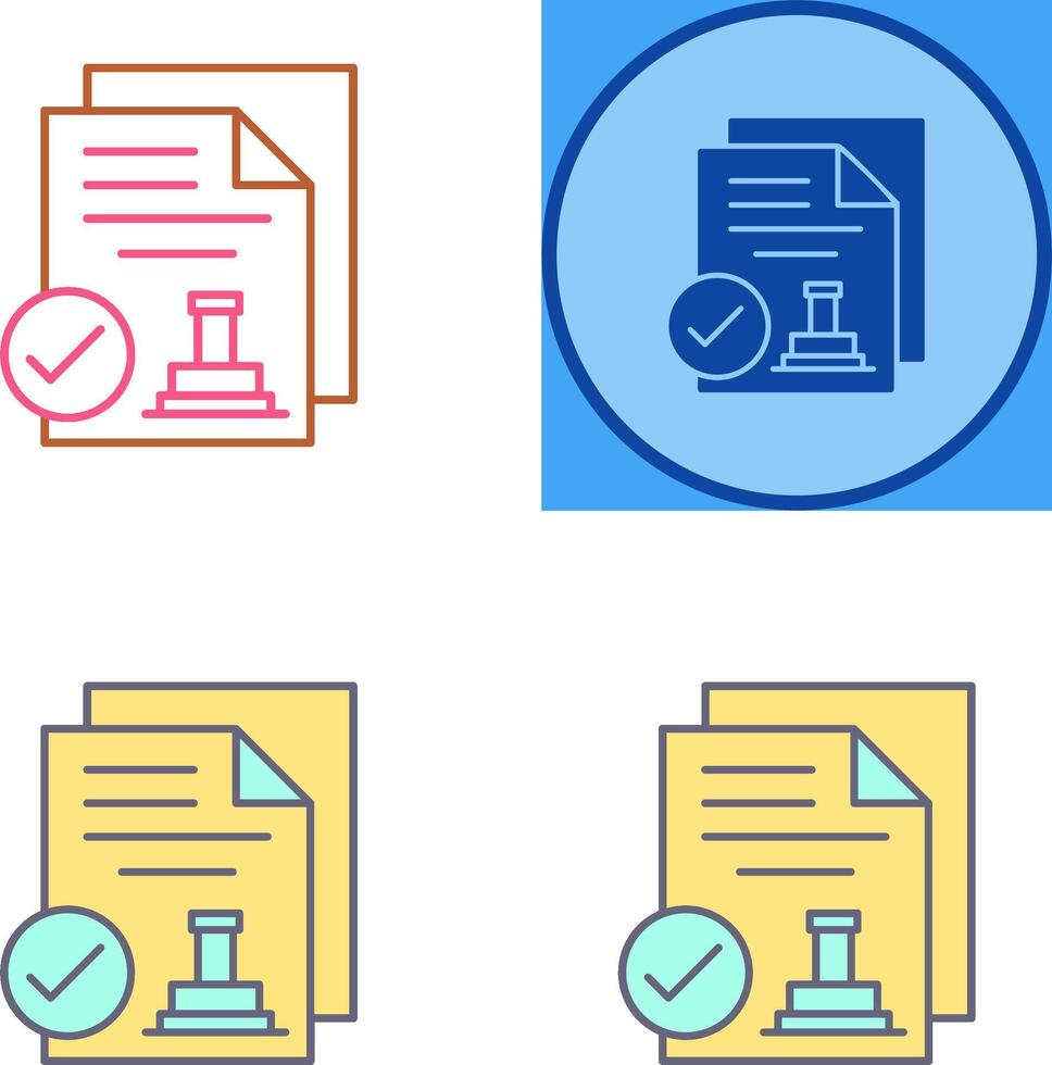Approved Icon Design vector