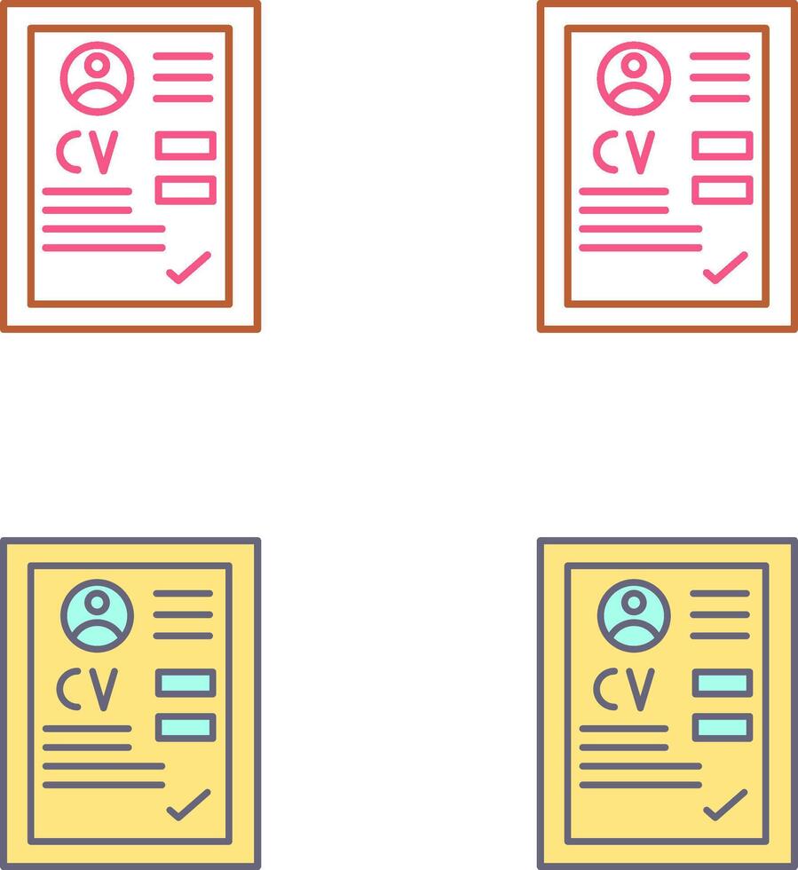 CV Icon Design vector
