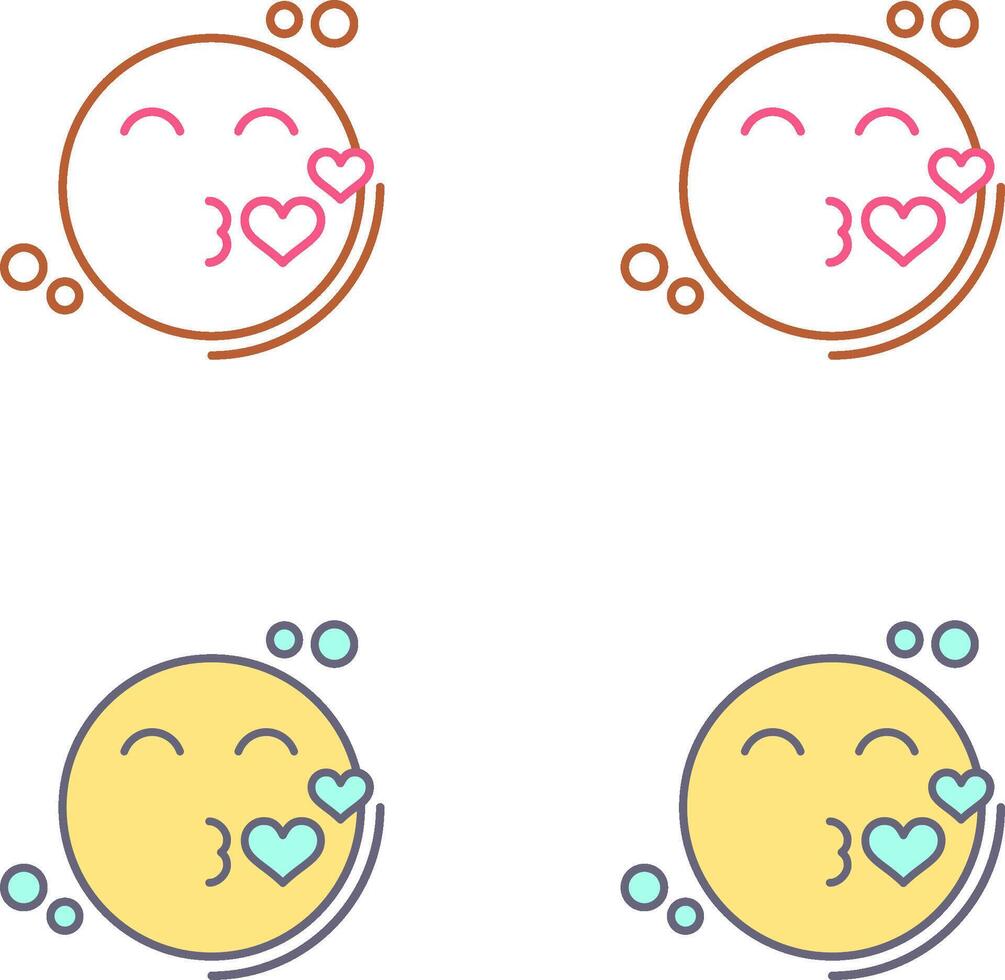 Kiss Icon Design vector