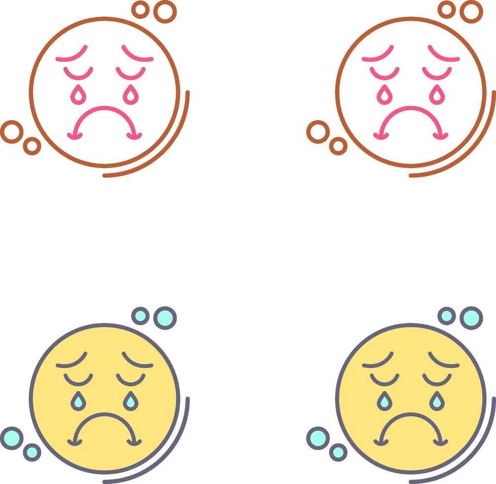 Unhappy Icon Design vector