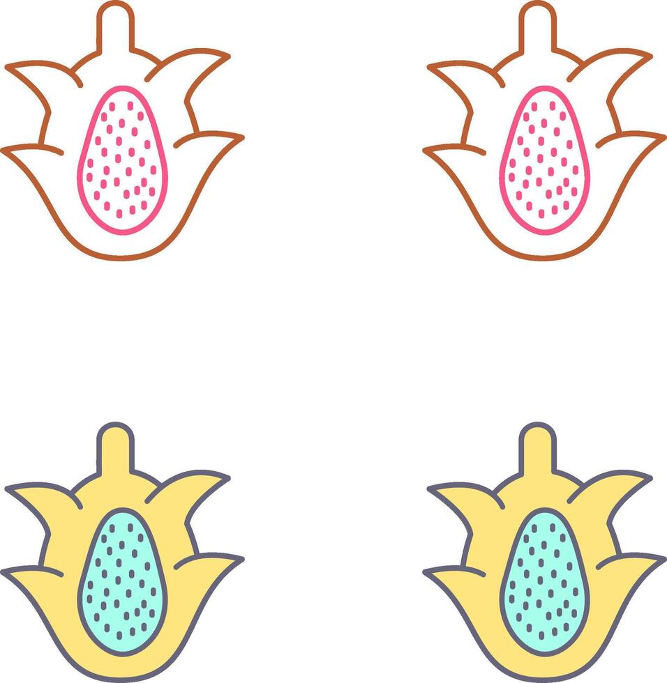 Dragon Fruit Icon Design vector