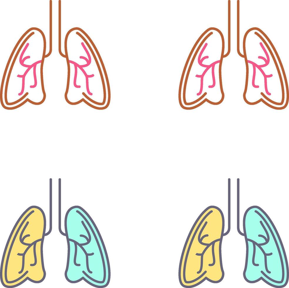 Lungs Icon Design vector