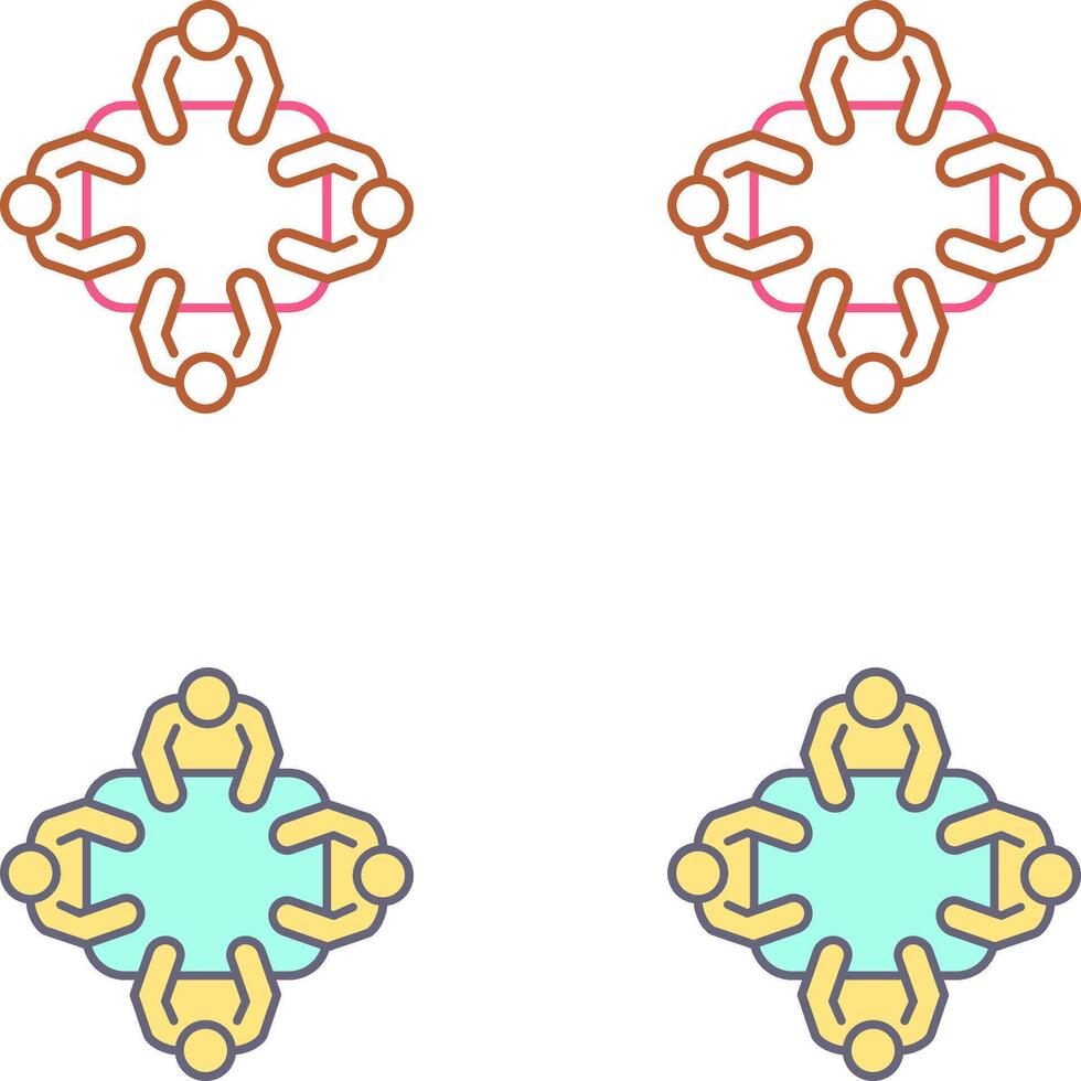 Staff Meeting Icon Design vector
