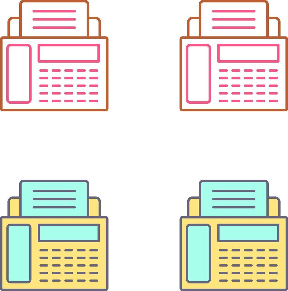 Fax Machine Icon Design vector