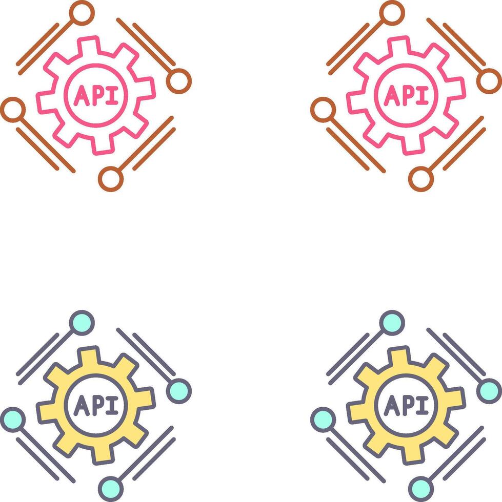Api Icon Design vector