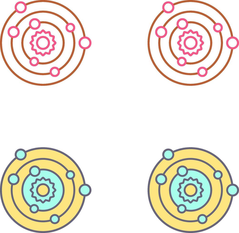 Solar System Icon Design vector
