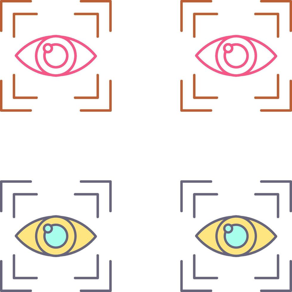 ojo escanear icono diseño vector