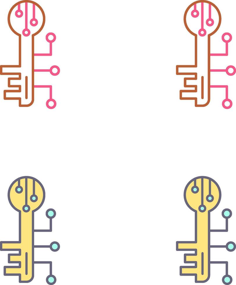 Electronic Key Icon Design vector