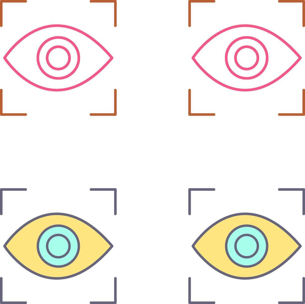Eye Scan Icon Design vector
