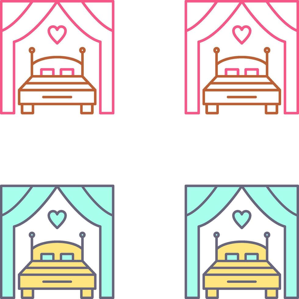 Bed Icon Design vector