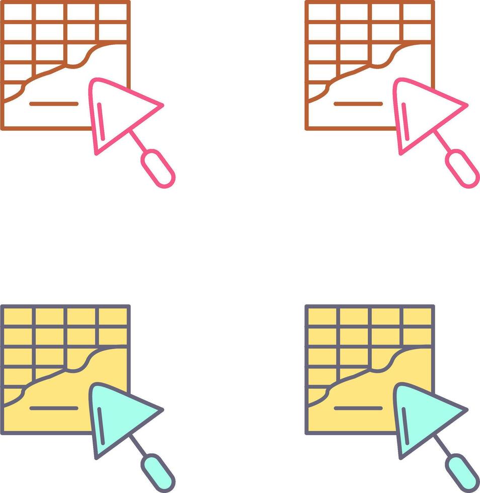 Plastering Icon Design vector