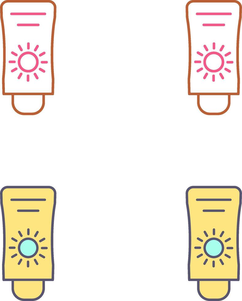 Sun Cream Icon Design vector