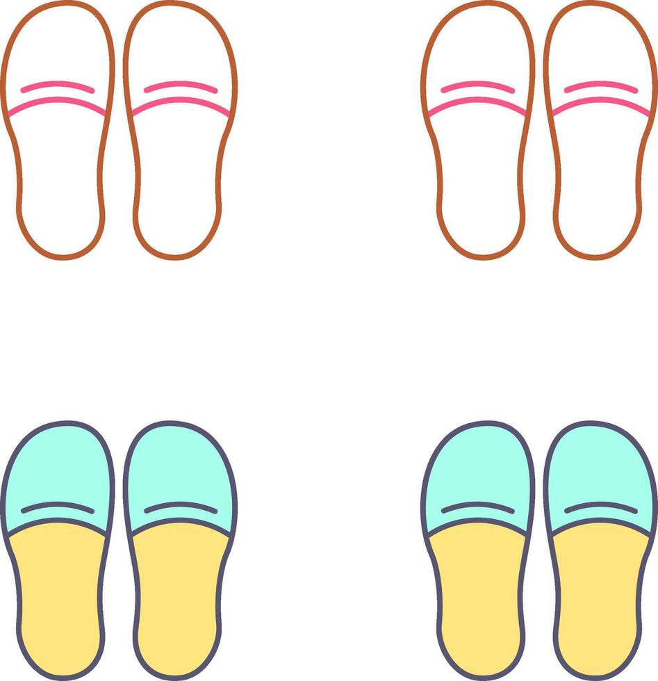 Slippers Icon Design vector