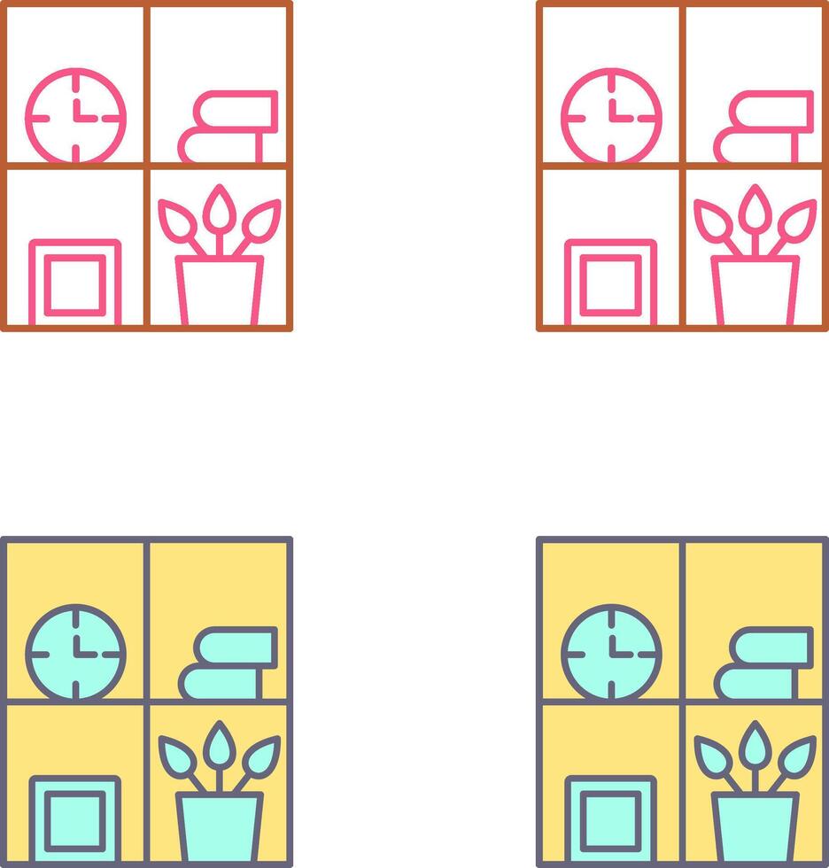 Bookshelf Icon Design vector