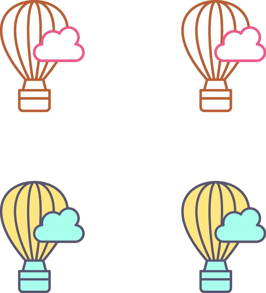 Hot Air Baloon Icon Design vector