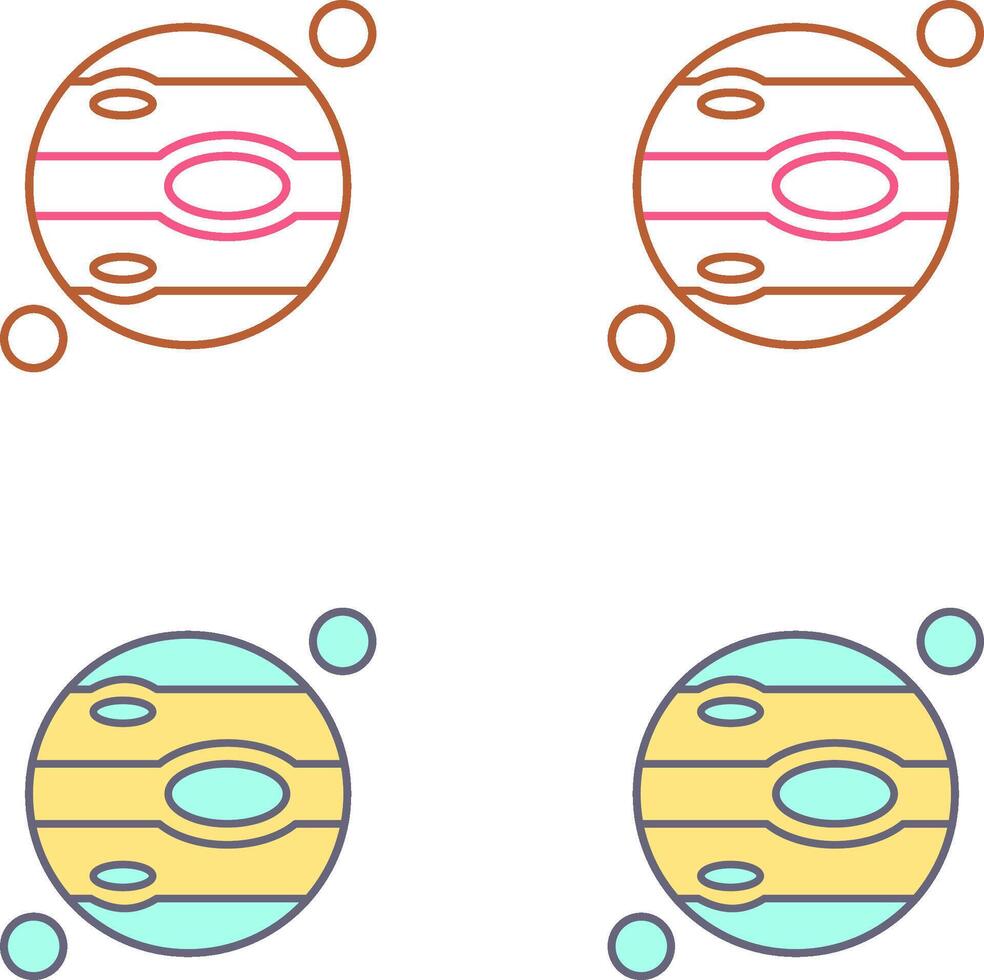Jupiter Icon Design vector